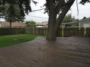Large Back Yard With Nice Deck